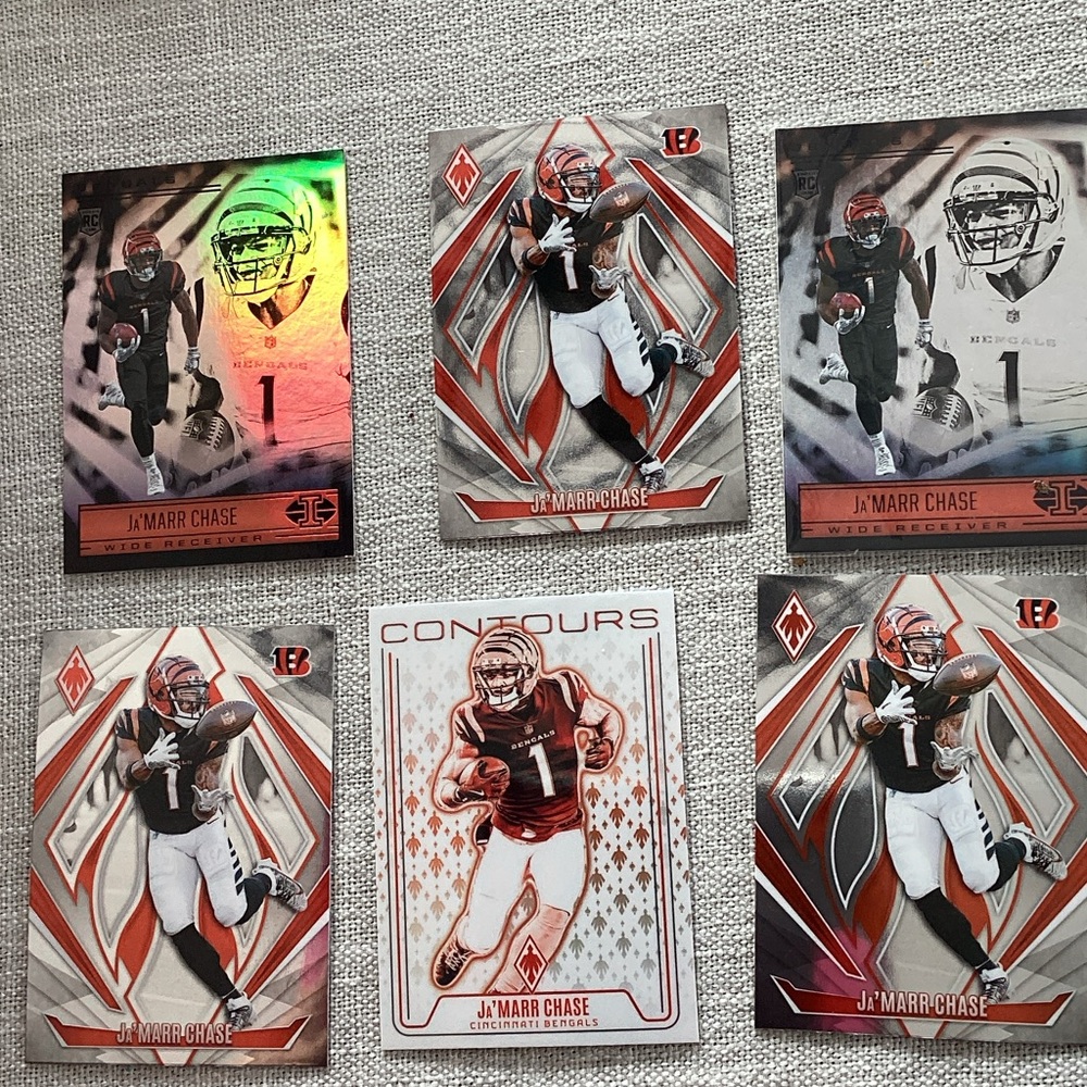 Panini Ja'Marr Chase Holographic Card with Black and Silver